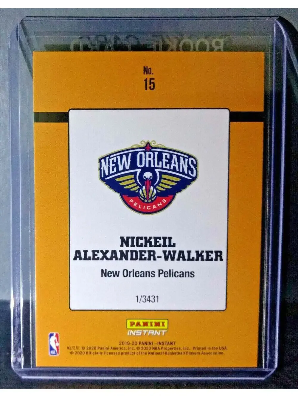 Nickeil Alexander-Walker 2019-20 Panini NBA #15 Rated Rookie Retro Card 1/3431